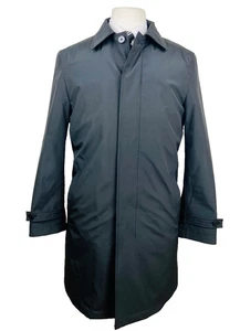 BRAND NEW CALVIN KLEIN Mens 36S Black 33" Long OverCoat Jacket Removable Lining - Picture 1 of 13