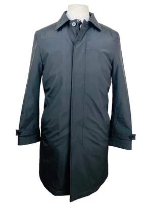 BRAND NEW CALVIN KLEIN Mens 36S Black 33" Long OverCoat Jacket Removable Lining - Image 1 of 4
