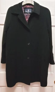 London Fog Women's Polyester Pea Coat Jacket - Black - Size Large Petite - Picture 1 of 6