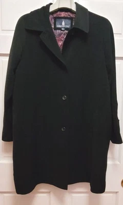 London Fog Women's Polyester Pea Coat Jacket - Black - Size Large Petite - Image 1 of 4