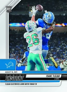 2025 Panini Instant NFL Isaac TeSlaa ROOKIE CARD 1/220 SP Detroit Lions #27 RC - Picture 1 of 2