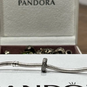 INSPIRATION WITHIN Genuine PANDORA Silver/CLEAR CZ STONES Spacer 791359CZ - Picture 1 of 10