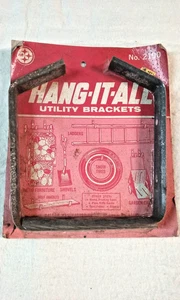 2 vintage US Steel Hang-It-All Utility Brackets No 2100 - Sealed - New Old Stock - Picture 1 of 6