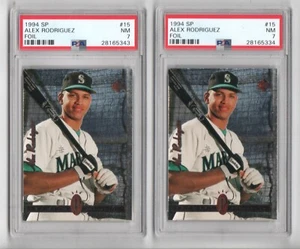 Lot of 2 Alex Rodriguez 1994 Upper Deck SP Foil #15 Rookie Card Rc PSA 7 (NM) - Foto 1 di 2