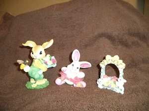 Lot of 3 Easter/Spring Resin Figurines. Unbranded - Picture 1 of 3