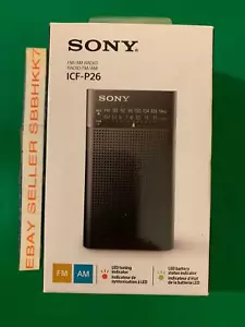 Auslauf Analog Sony ICF-P26 Tragbares Pocket FM/AM Radio Einbaulautsprecher - Bild 1 von 2