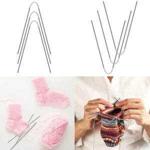 3PCS 21CM Circular Needles Cuffs Knitting Crochet Socks Sewing Pins Supplies Kit - Picture 1 of 21