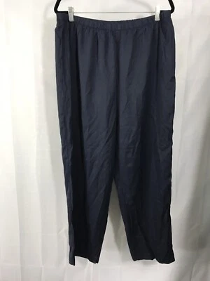 Fashion Womens Plus Size 22 Dark Blue Pants Pull On Straight Leg Rayon Blend - Image 1 of 4