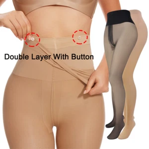 Pantimedias térmicas ajustadas transpirables altas elásticas de doble capa para mujer - Imagen 1 de 24