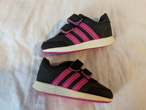 Adidas Switch Navy & Pink Trainers Size UK 5 EUR 21 VGC - Picture 1 of 5