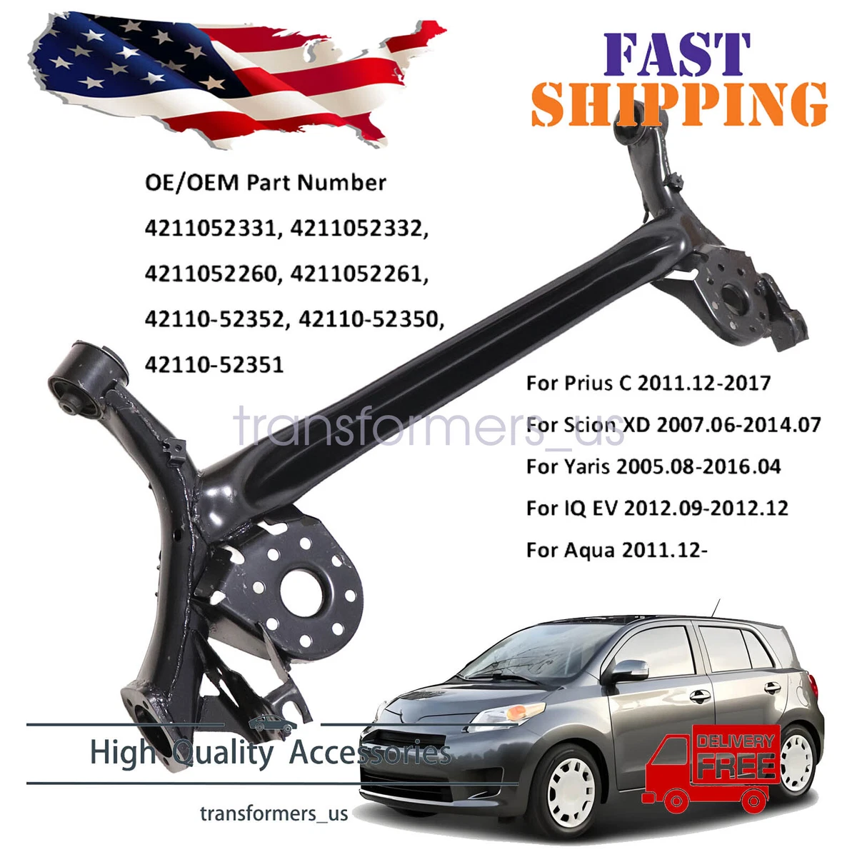 Brazo De Control Inferior Delantero Derecho Con Rótula 2007-2019 Para Toyota Yaris Prius C XD Brazo De Suspensión