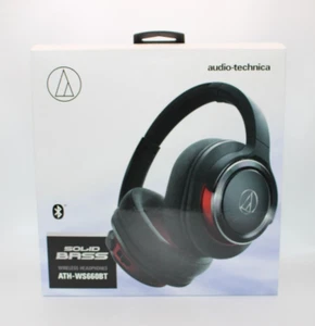 Audio-technica ATH-WS660BT SOLIDBASS Bluetooth Wireless Headphones Red 3.5 mm - Picture 1 of 16