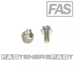 (25) 1/4-20x1/2 Edelstahl Schlitz Sechskant Scheibenkopf Maschinenschrauben 18-8 - Bild 1 von 5