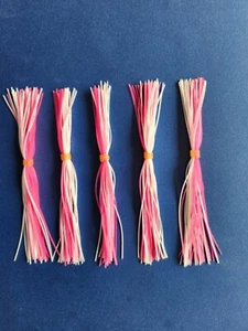 5 Blanco/Rosa 5-9269 Silicona Falda Material de Repuesto Pestañas Spinner Cebo Plantilla - Imagen 1 de 1