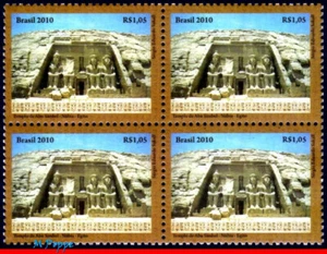 3137 BRAZIL 2010 REL. EGYPT, NUBIAN MONUMENTS, ARCHAEOLOGY, ART, BLOCK MNH - Picture 1 of 2