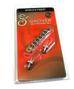 Grover Chrome UNSLOTTED Nashville TOM Bridge for USA Gibson Les Paul/SG® 521C - Picture 1 of 3