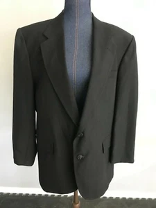vintage Stafford Black 2-Button Suit Jacket Size 44 - Picture 1 of 6