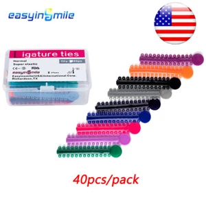 1040pcs Dental Orthodontic Ligature Ties Braces Elastic Rubber Bands Mix Colors - Picture 1 of 8