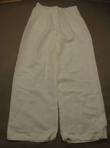 Pantalone estivo H&M taglia 6 donna bianco elasticizzato in vita misto lino tasche nuovo con etichette 511 - Foto 1 di 10