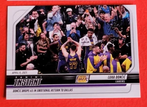 LUKA DONCIC LAKERS JERSEY CARDS #d1/910 SCORES 45 AT DALLAS 4-9 INSTANT LAKERS - Picture 1 of 2