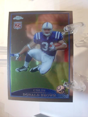 2009 Topps Chrome   #TC150 - Donald Brown RC - Indianapolis Colts  (97271) - Image 1 of 2