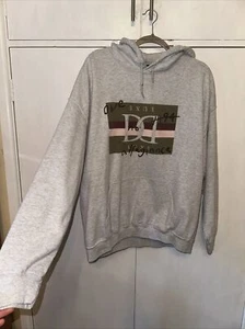 New Look “Owe No Allegiance” Oversized Grey Pullover Hoodie - Picture 1 of 4