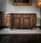 Vintage French Louis Xv Rococo Style Carved Fruitwood Buffet Sideboard