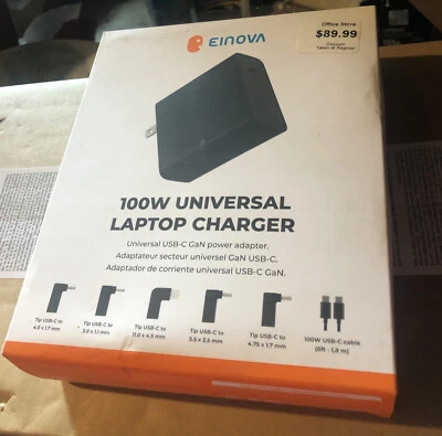 Cargador Universal para Portátil Einova 100W - Negro Foto 1 de 2