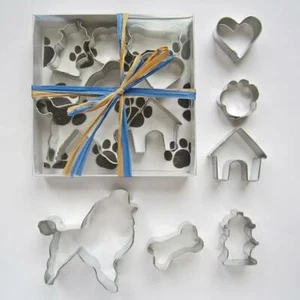 Pudel Hund Motiv Ausstecher 6 tlg Set Geschenkverpackung Haustier Leckerli basteln - Bild 1 von 2