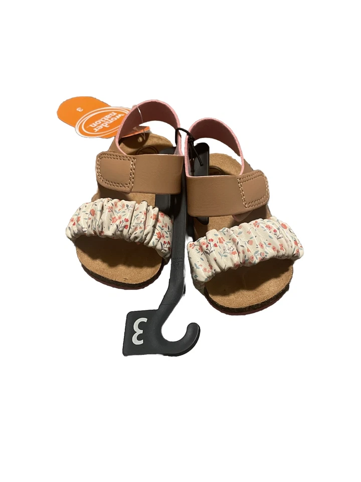 Sandalias Wonder Kids Marrón Floral Bebé Talla 3 Foto 1 de 3
