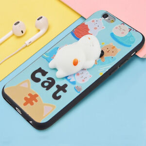 HOT! SALE! 3D Cartoon Cat Squishy Phone Case for Iphones 