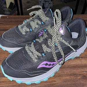 Saucony Excursion TR15 Black Pink Trail Running Shoes Sneakers Women Sz 8.0 - Picture 1 of 5