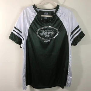 New York Jets Majestic Fan Fashion Shirt Jersey Womens Sz 1X Green NFL Football - Picture 1 of 14