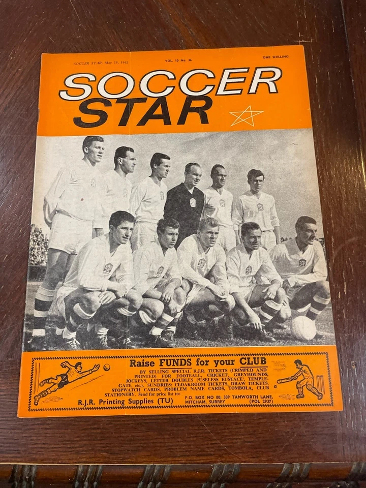 Soccer Star Magazine- May 26, 1962 - Vol. 10, No. 36- Czechoslovakia Team Cover - Image 1 of 1