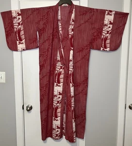 Kimono 👘 Gr. 58, rot, 100% Baumwolle, Made In Japan 🇯🇵 - Bild 1 von 8
