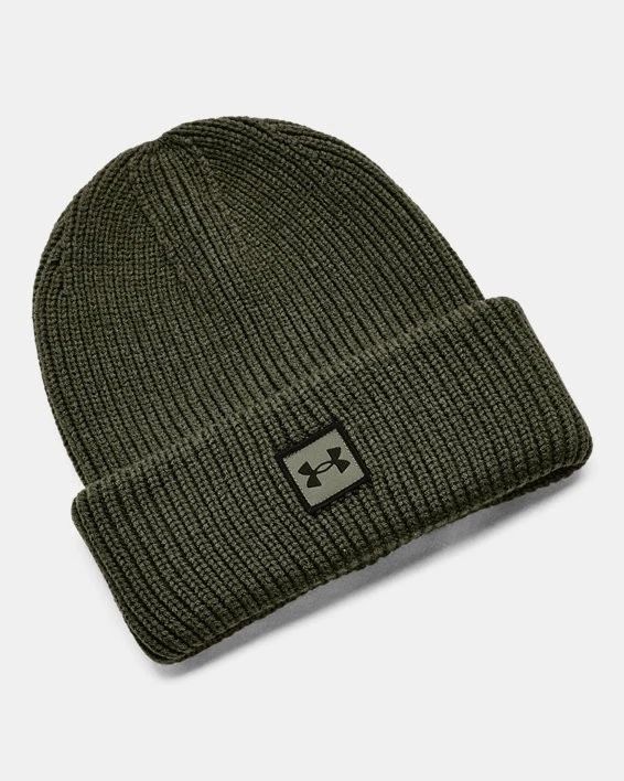 UA Halftime Ribbed Men Beanie OD  Green Ski Cap Hat 1373092 Under Armour OSFM - Image 1 of 1