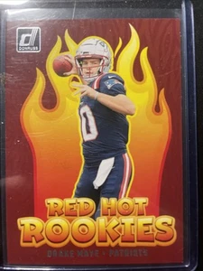 2024 DONRUSS Drake Maye Red Hot Rookies #RHR-DME Patriots SP Rookie RC - Picture 1 of 6