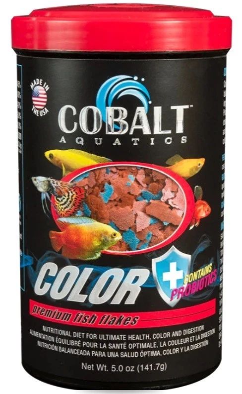 COBALTO ACUÁTICO COPOS DE COLOR TROPICAL PREMIUM PECES PROBIÓTICOS ALIMENTO 5 ONZAS Foto 1 de 2