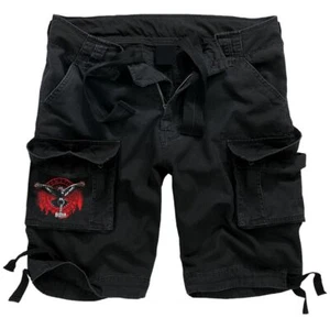 Männer Armee kurze Hosen Shorts Odins Raben mit Thors Hammer Wikinger Asgard - Bild 1 von 2