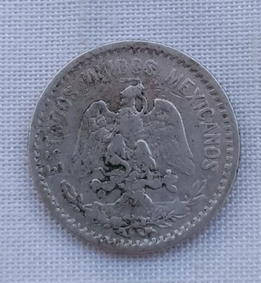 1907 MEXICO 20 CENTAVOS SILVER COIN - Image 1 of 2