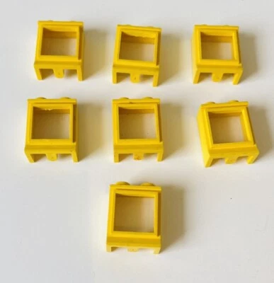 Vintage Lego Yellow 2x2 Window with Sill & Glass Part Old Town Train 7026 Lot - Image 1 of 3