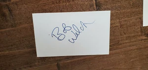 BOB WELCH SIGNED 3X5 INDEX CARD LOS ANGELES DODGERS OAKLAND ATHLETICS A'S CY  - Picture 1 of 1