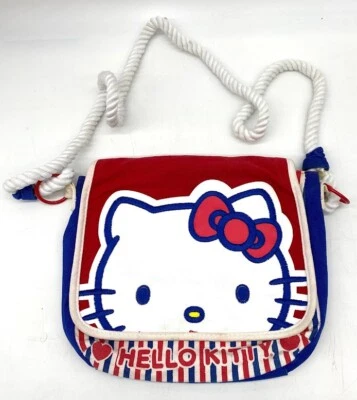 Винтажная сумка-мессенджер Hello Kitty Sanrio Hello Kitty красная, белая, синяя - Изображение 1 из 3