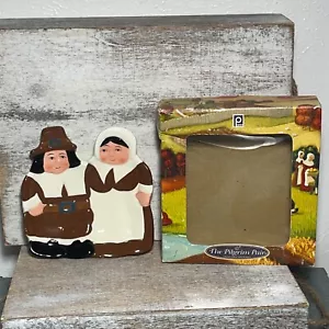 Vintage 2000er Publix der Pilger Paar Thanksgiving Tischlöffel Rest NEU IM KARTON - Bild 1 von 12