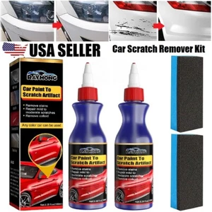 2Pcs Auto Car Scratch Remover Kit for Deep Scratches Paint Restorer Repair Wax - Picture 1 of 14