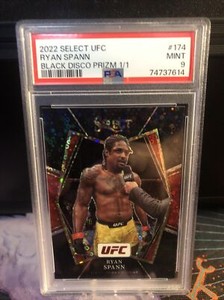 2022 Panini Select Ufc Ryan Spann Black Disco Prizm 1/1 Psa 9