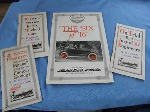(4) 1916 MITCHELL-LEWIS MOTOR COMPANY SALES BROCHURES RACINE WISCONSIN - Picture 1 of 8