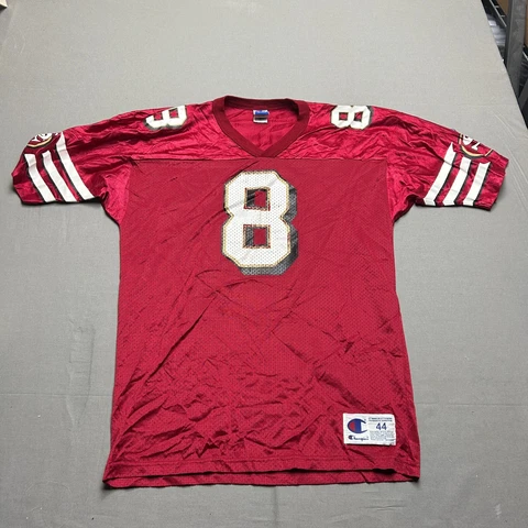 Vintage Steve Young Jersey Mens Size 44 Red San Francisco 49ers Champion Mesh Cover