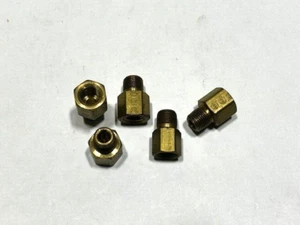 (5) 3200x2 WEATHERHEAD Brass  1\8" FPT x 1/8" MPT Adapter - Picture 1 of 5
