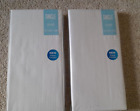 New 2 x Single Fitted Flat Sheets, White, Non-iron